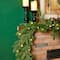 Glitzhome® 9ft. Pre-Lit Greenery Christmas Garland with Timer